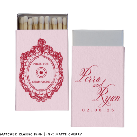 Press for Champagne Foil Stamped Matches