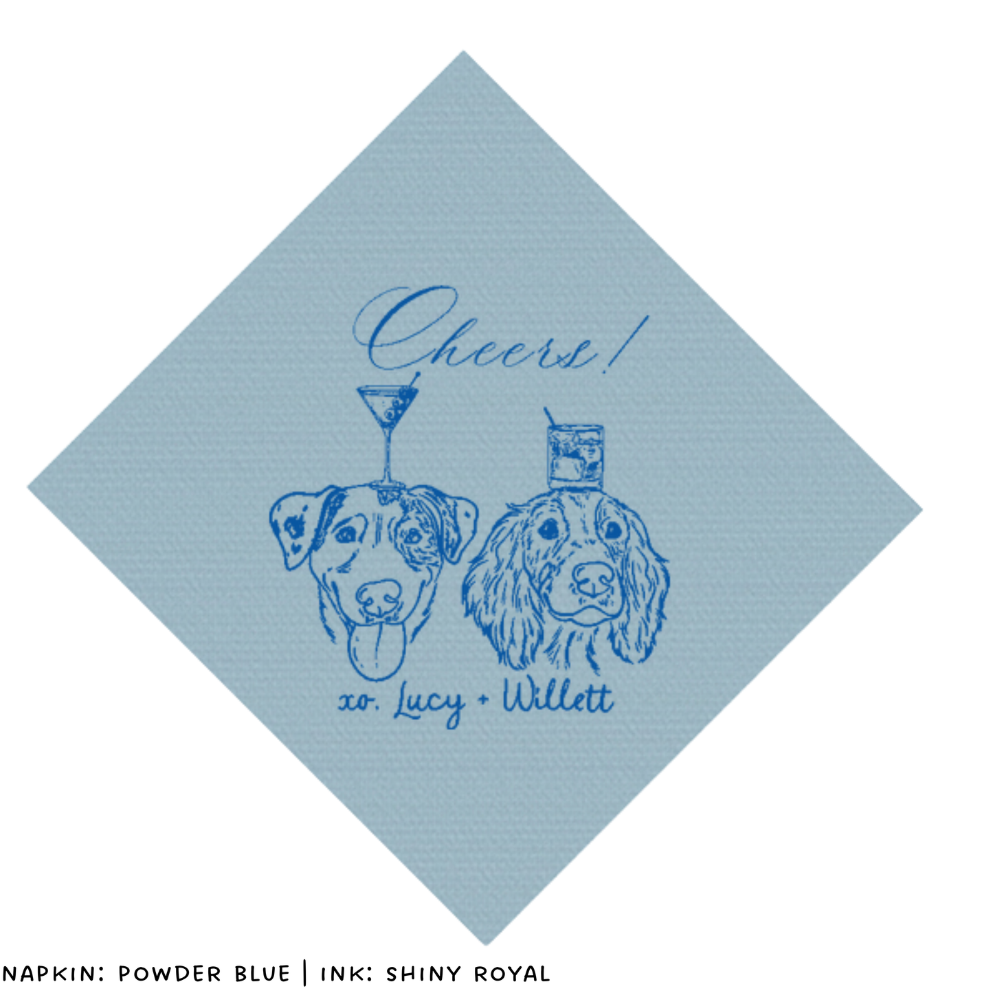Pets and Cocktails Linen-like Napkins