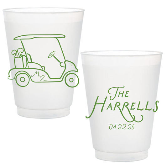 Golf Cart Frosted Cups