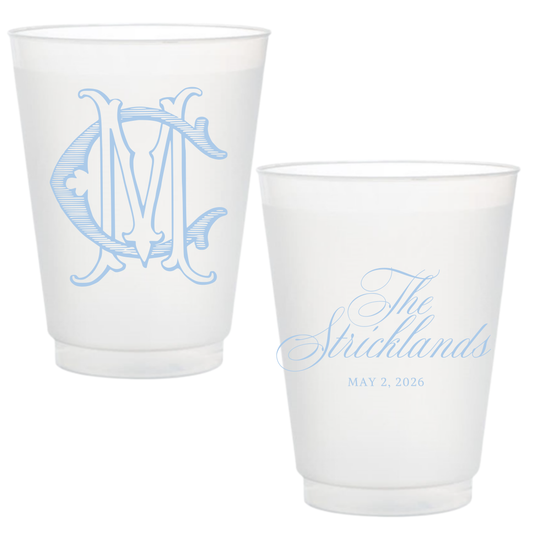 Classic Initial Frosted Cup