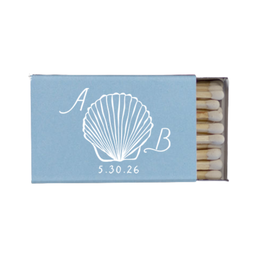 Seashells Foil Stamped Matches