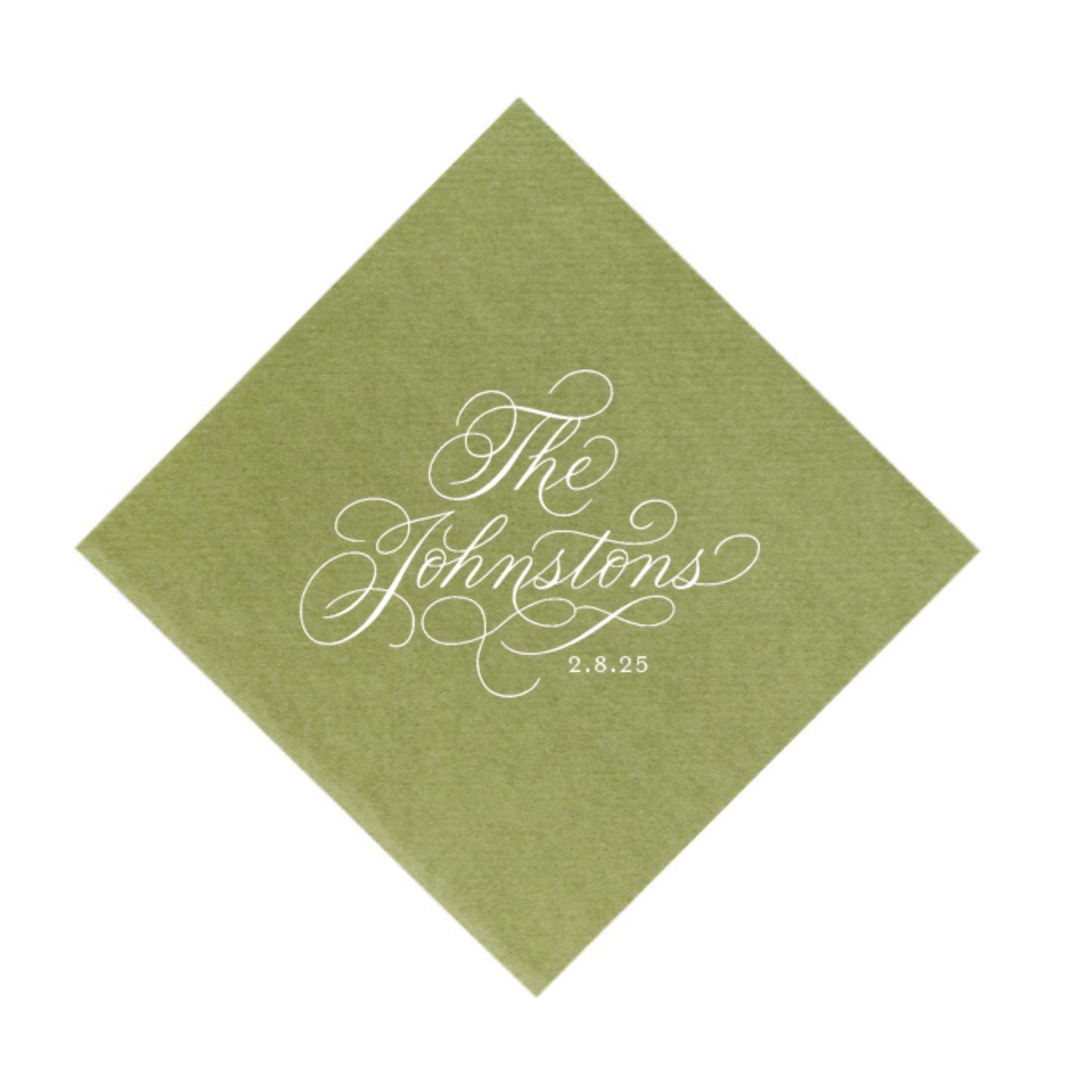 Classic Calligraphy Cocktail Napkins