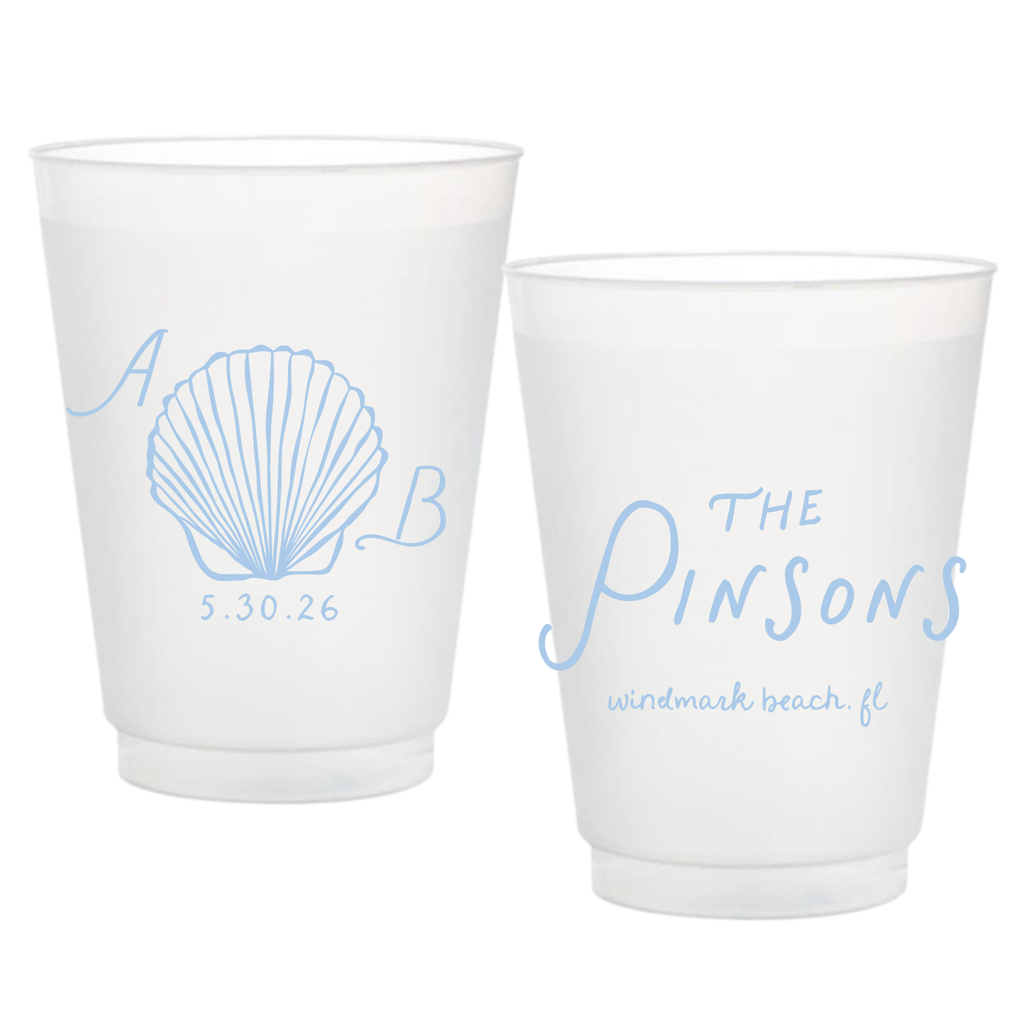 Seashell Frosted Cups