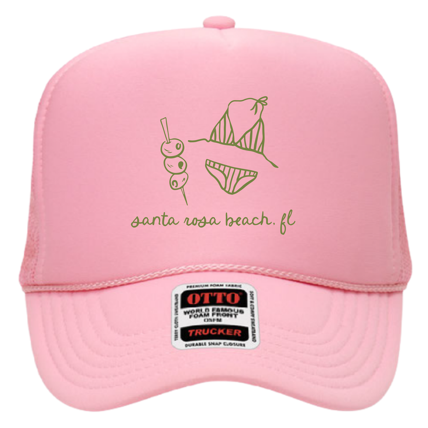 Bikinis and Martinis Embroidered Hat
