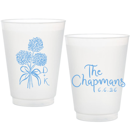 Handwritten Flower Frosted Cups