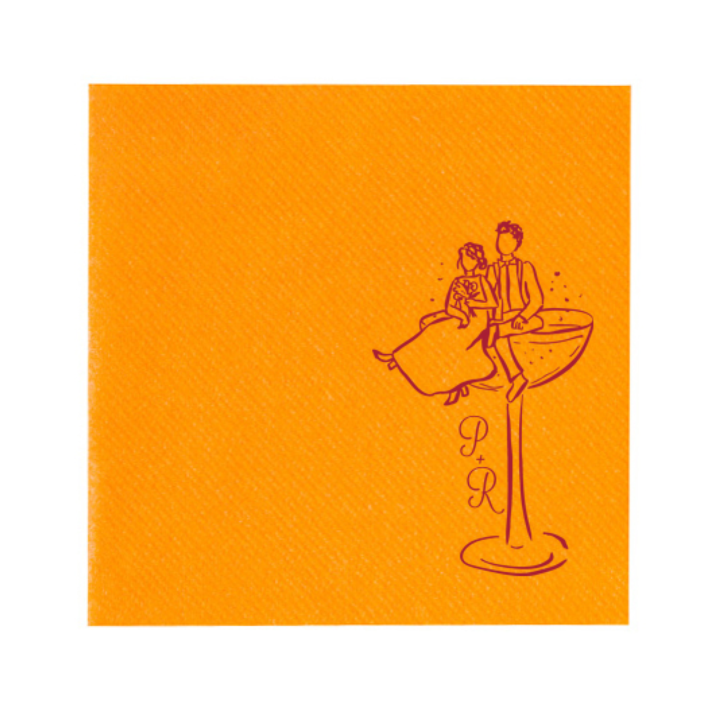 Bride + Groom Initial Cocktail Napkins