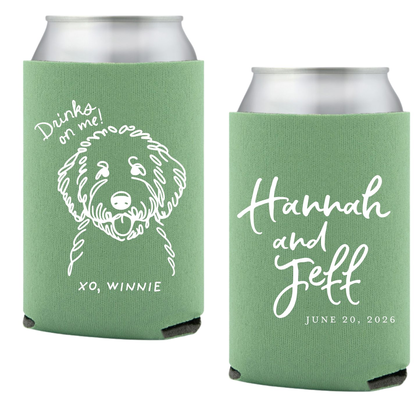 Fluffy Pup Standard Coozies