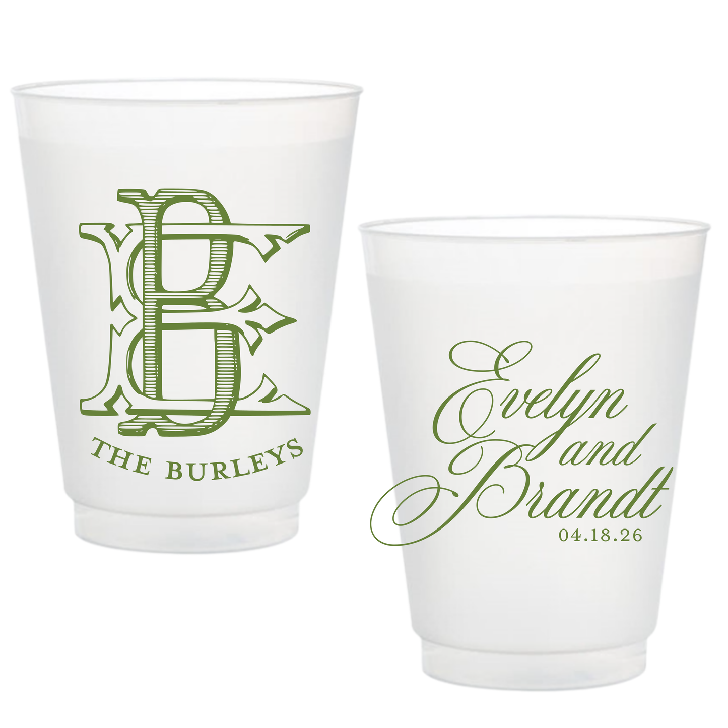 Classic Duogram Frosted Cups