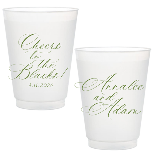 Cheers to the Last Name! Custom Frosted Cups