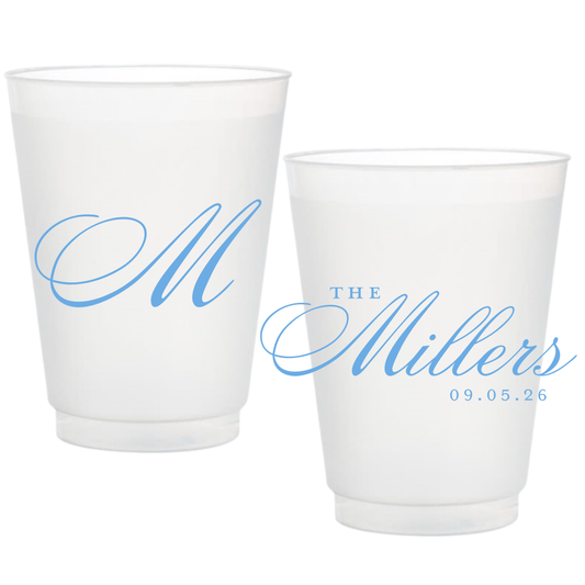 Initials Frosted Cups