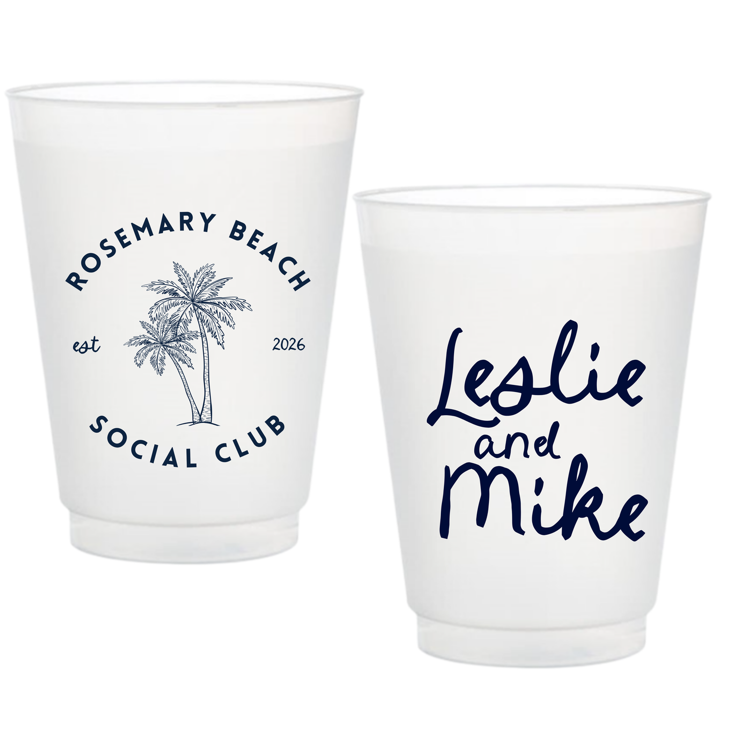 Beach Club Frosted Cups
