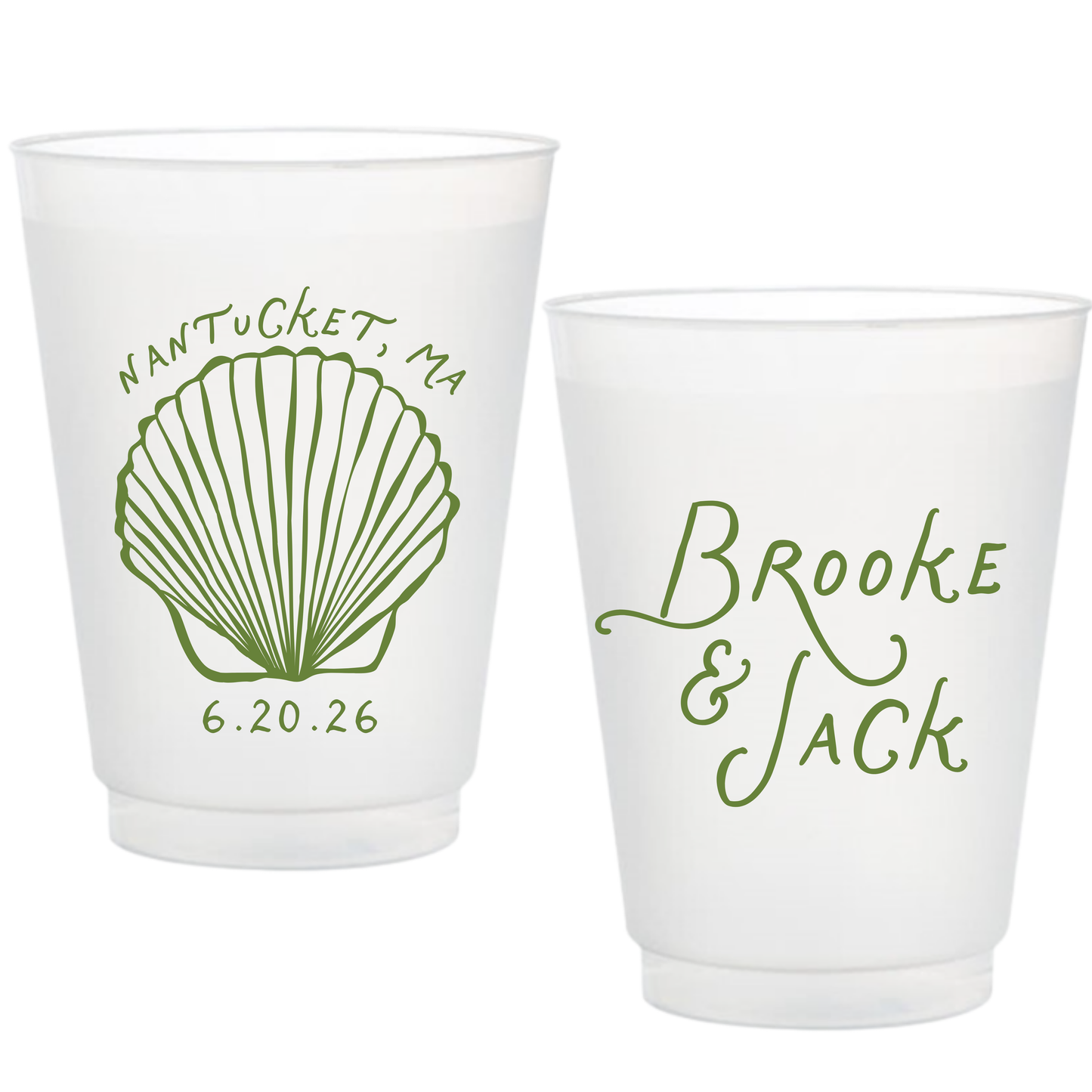 Seashell Frosted Cups