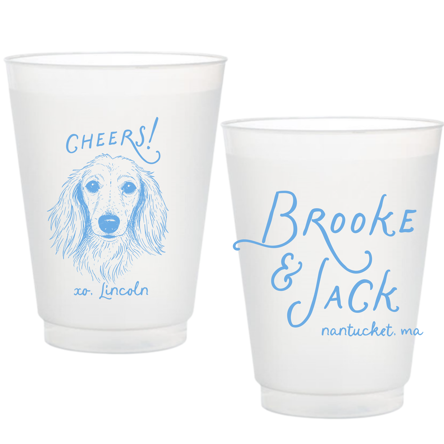 Custom Pet Drawing Frosted Cups