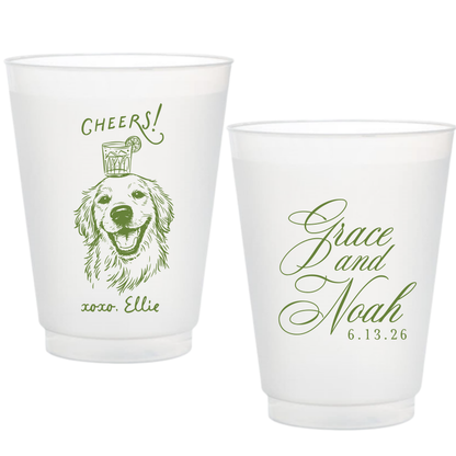 Custom Pet Drawing Frosted Cups