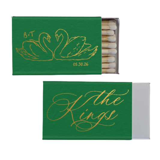 Swans Foil Stamped Matches