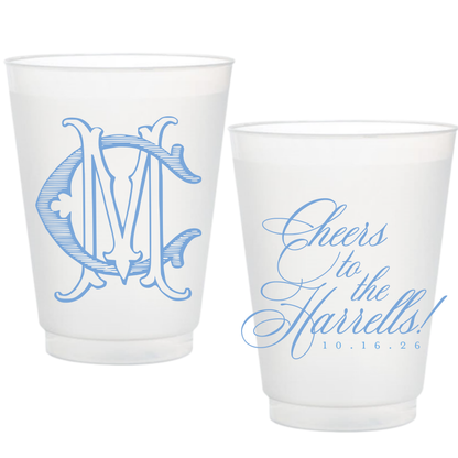 Classic Duogram + Cheers Frosted Cups