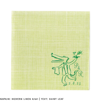Alligator Server Cocktail Napkins