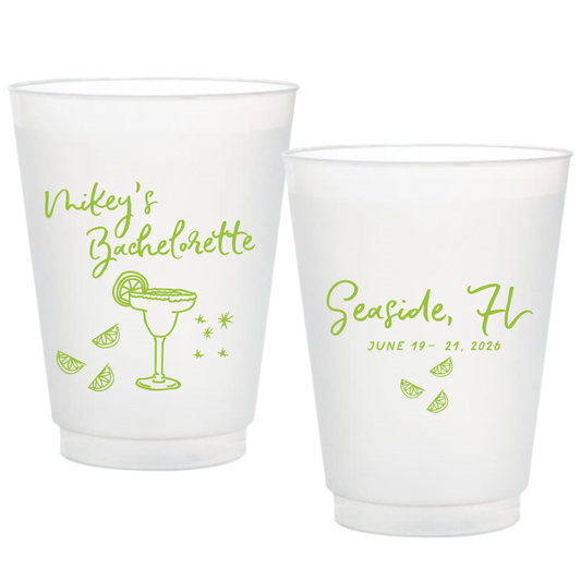 Cocktail Bachelorette Frosted Cups