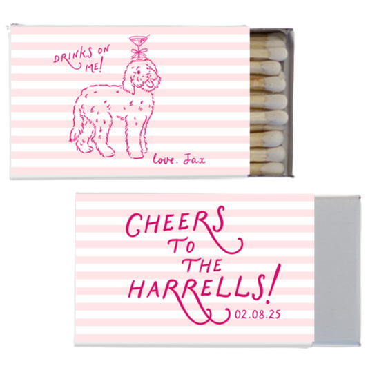 Golden Doodle Striped Matches