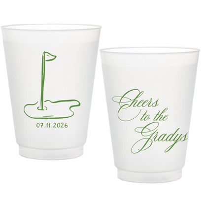 Golf Flag Frosted Cups