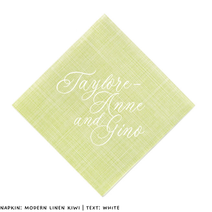Calligraphy Cocktail Napkins