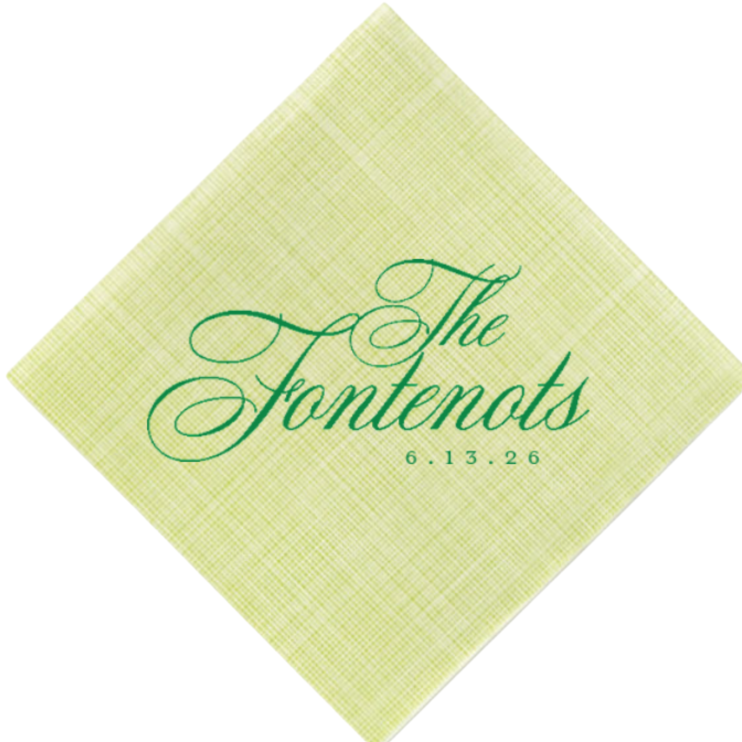 Classic Last Name Cocktail Napkins