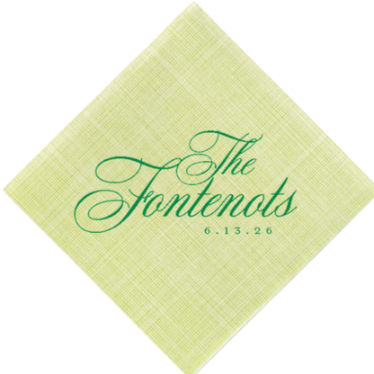 Classic Last Name Cocktail Napkins