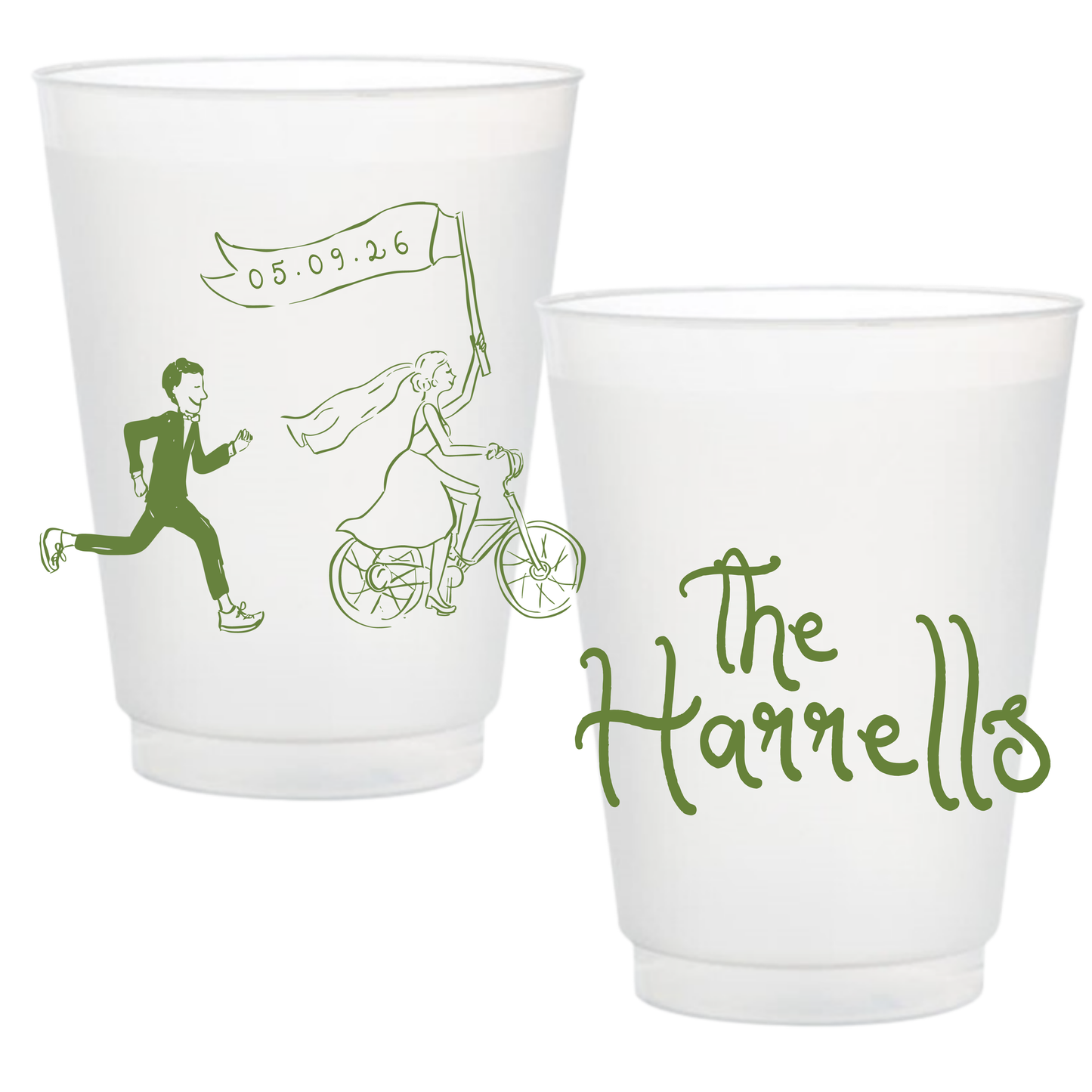 Runaway Bride Frosted Cups