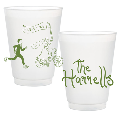 Runaway Bride Frosted Cups