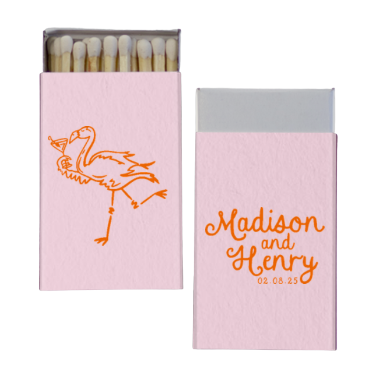 Drinkin' Flamingo Matchboxes