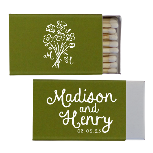 Whimsical Bouquet Matchboxes