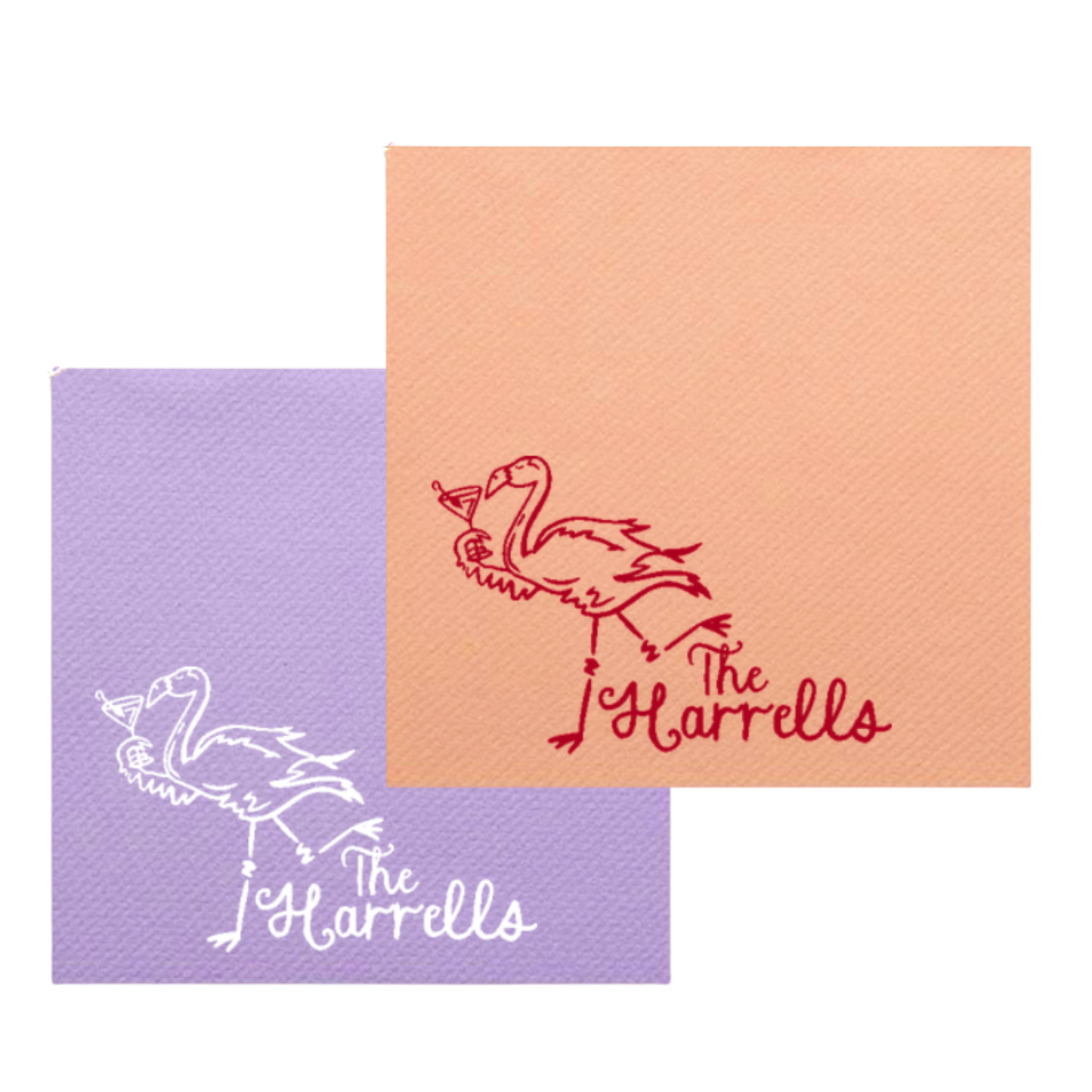 Drinkin' Flamingo Linen-Like Cocktail Napkins