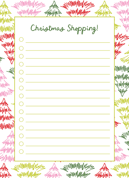 Christmas Shopping Notepad